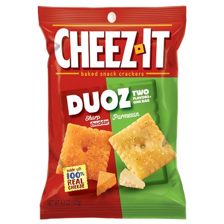 CHEEZ-IT Cheez-It Duoz Sharp Cheddar/Parmesan Crackers 4.75 oz Pegged 24100-55728